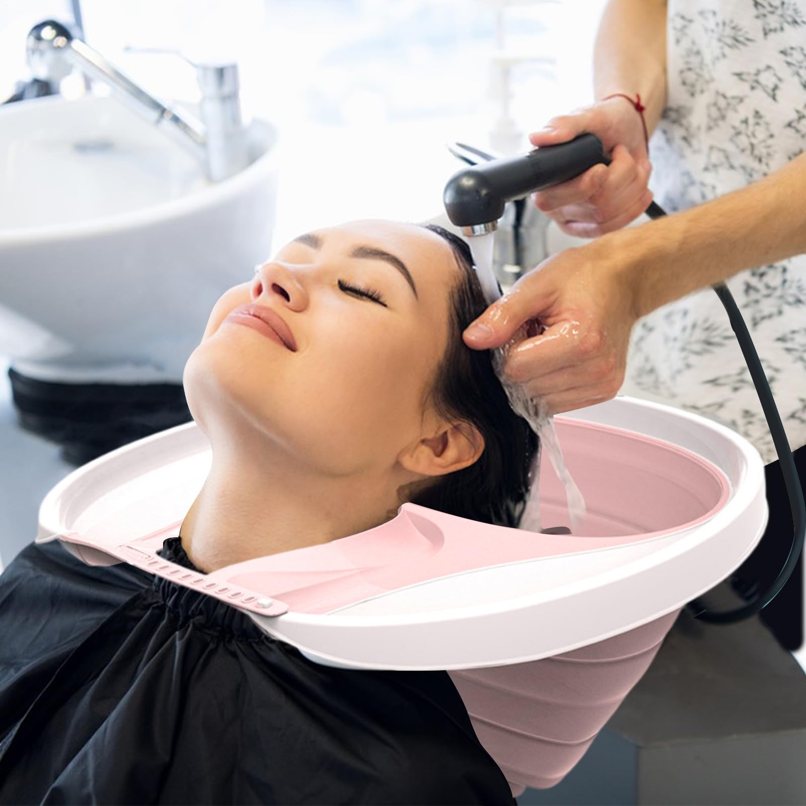 Faltbares Haarwaschbecken, tragbares Shampoo -Becken Mobile Shampoo | Haarwaschwerkzeug mit Aufbewahrungstasche bewegbares Reinigungsprodukt für schwangere