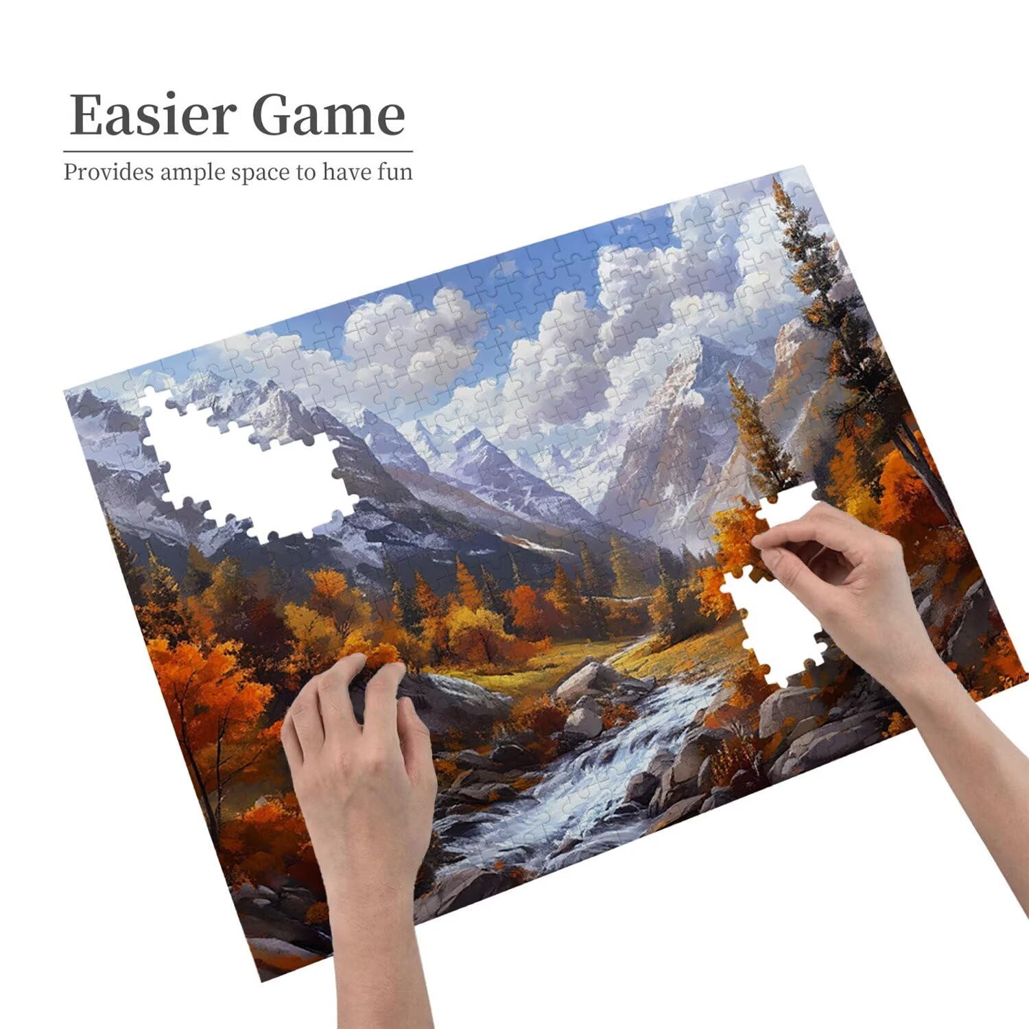 Drewniane puzzle dla dorosłych 1500 sztuk | Krajobraz górski | Zabawki edukacyjne | Puzzle dla dorosłych i dekoracje rodzinne | Rozmiar 87 x 57 cm | Prezent dla dorosłych | Prezenty świąteczne