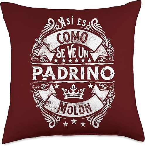 Regalo Original tío Mejor Padrino de Bautizo Bebe Un Padrino Molon para hombre Comunion - Almohada personalizada 18 x 18 pulgadas multicolor