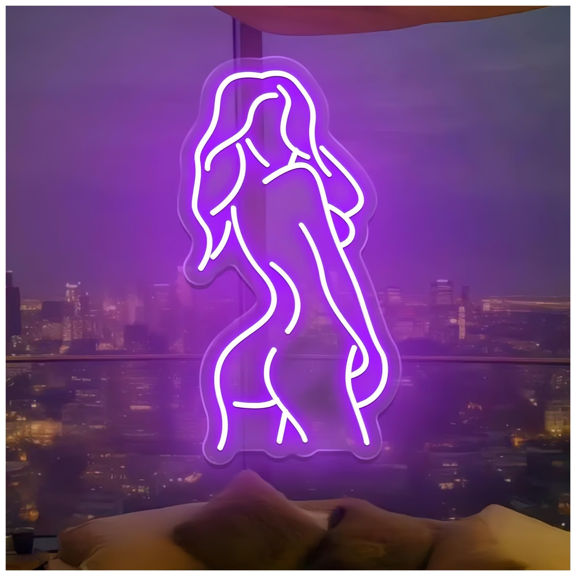 Shouxi Girls B Sign Lamp Ody Neon Sign Woman Edroom Ar Decor Man Cave 55Cm(B)