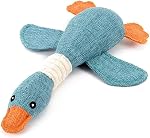 Dog Toys for Aggressive Chewers Indestructible Large Breed and Squeaky Goose for Large Breed (Grey)