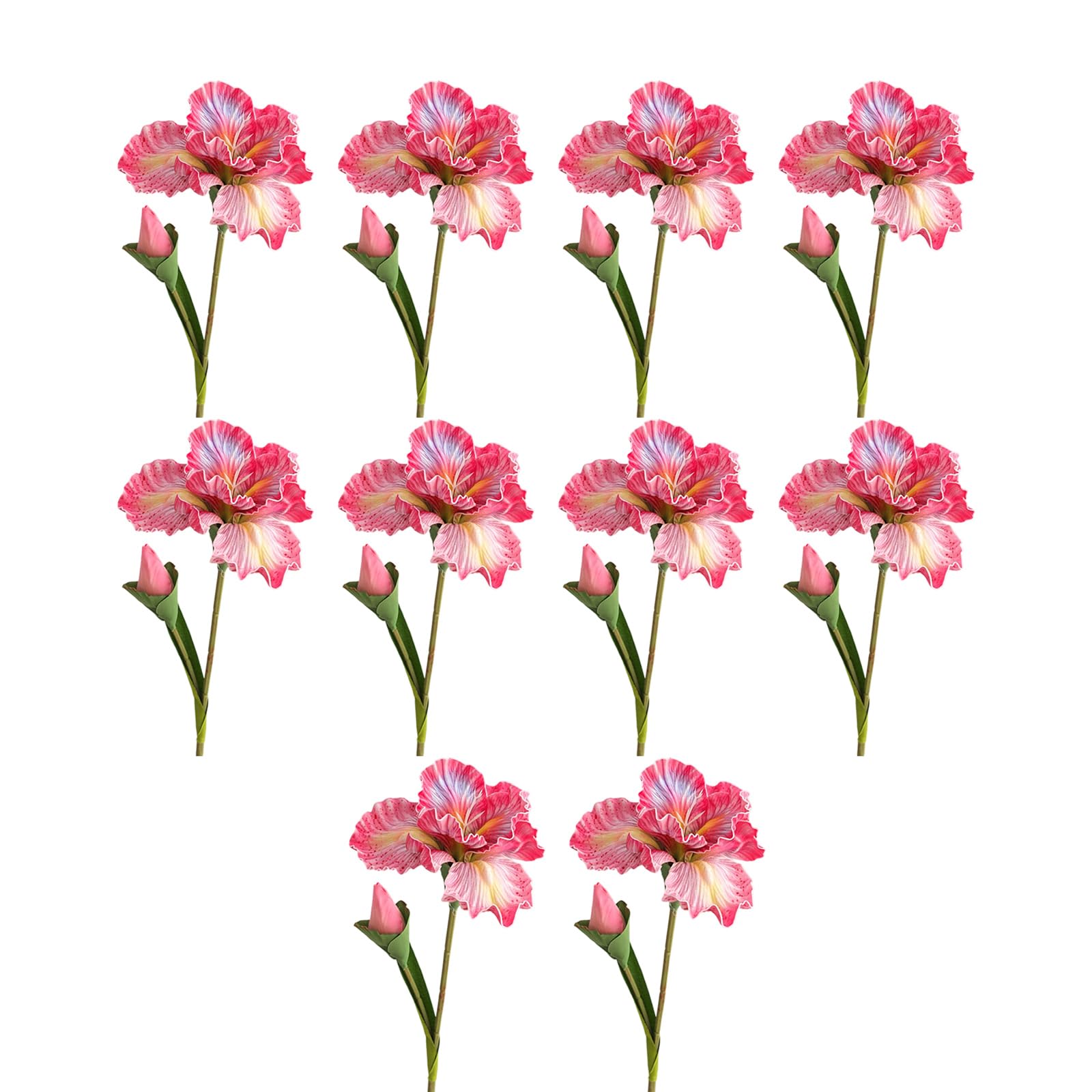 Xinsheinelry 10Pcs Realistic Artificial Flower 17.7In Simulation for Home Decoration Wedding Bouquets Arrangements Artificial Bouquets