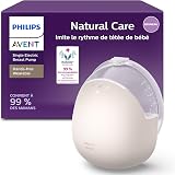 Philips Avent gamme Natural Care – tire-lait électrique portable mains libres qui imite le rythme de tétée de bébé, téterelle SkinSense pour un confort optimal, modèle SCF494/11 - 1