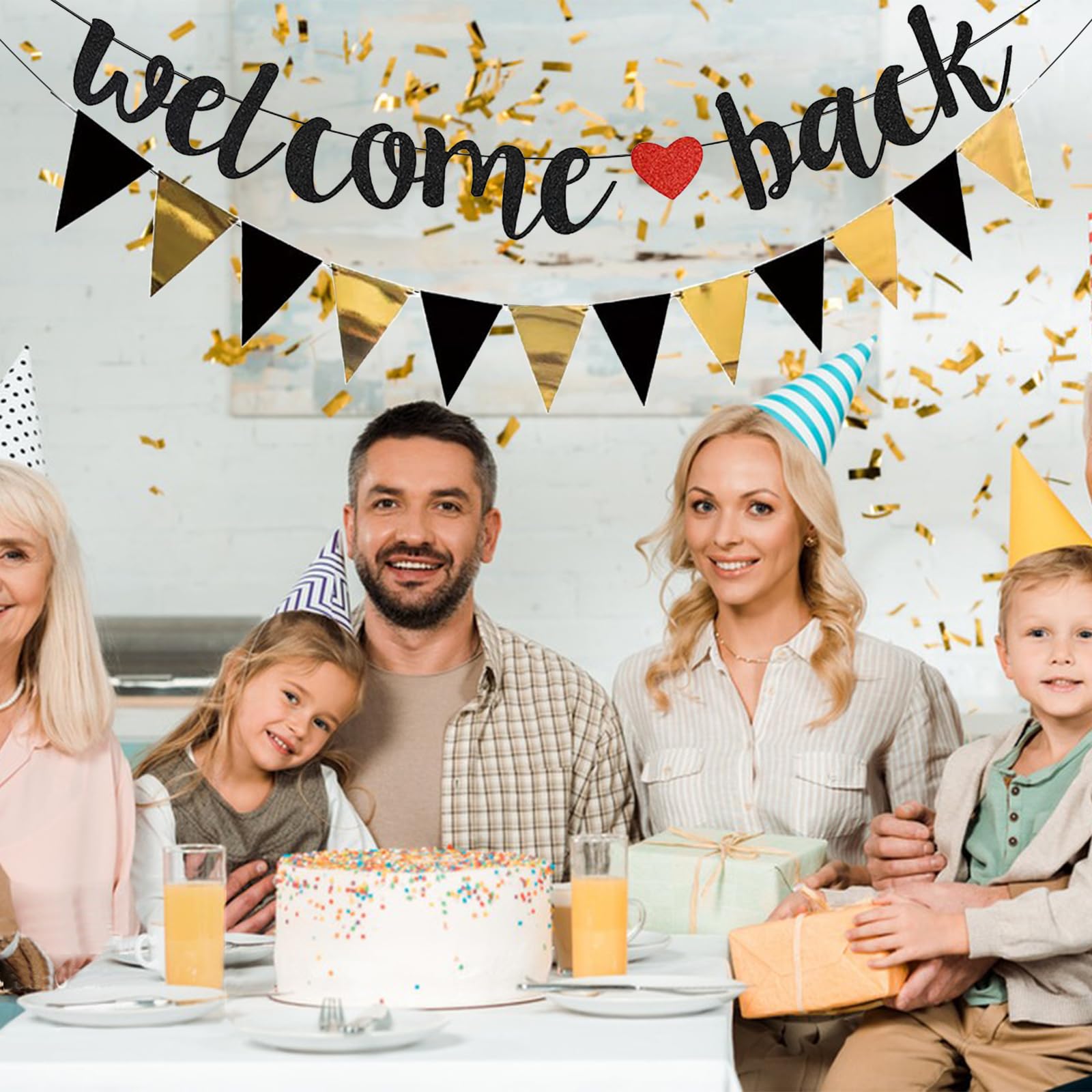 Whaline Welcome Back Banner – 13-teilig, Kreidetafel-Design, Für Schulanfang & Party