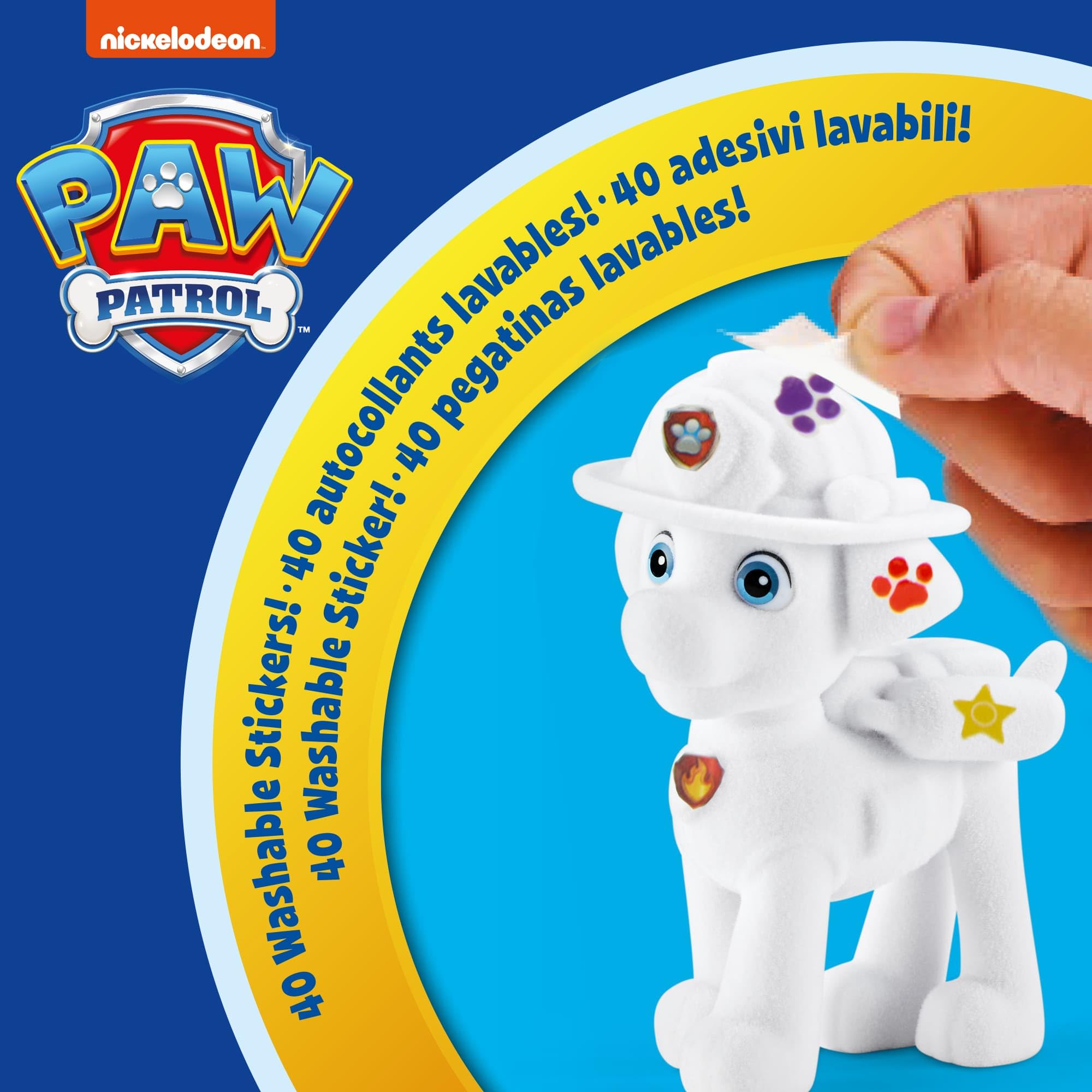 CRAYOLA - Washimals Pat' Patrouille, Kit Activité avec 4 bébés Animaux, 6 Feutres Lavables, 40 Autocollants et Brosse, Jeu et Cadeau pour Enfants, à partir de 3 Ans, 74-0290