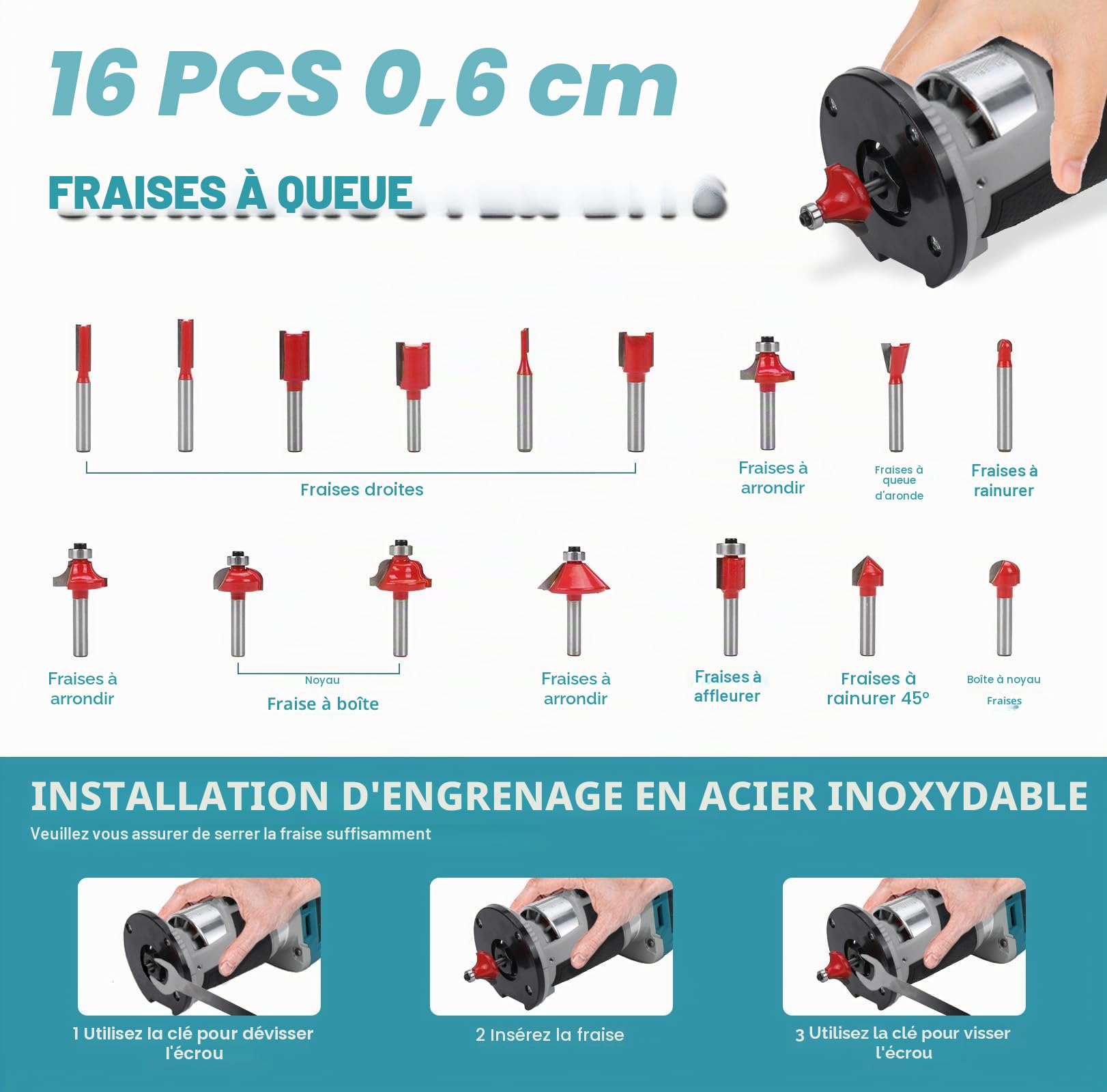 WingFly Affleureuse Défonceuse, Affleureuse Sans Fil pour Makita 18 V