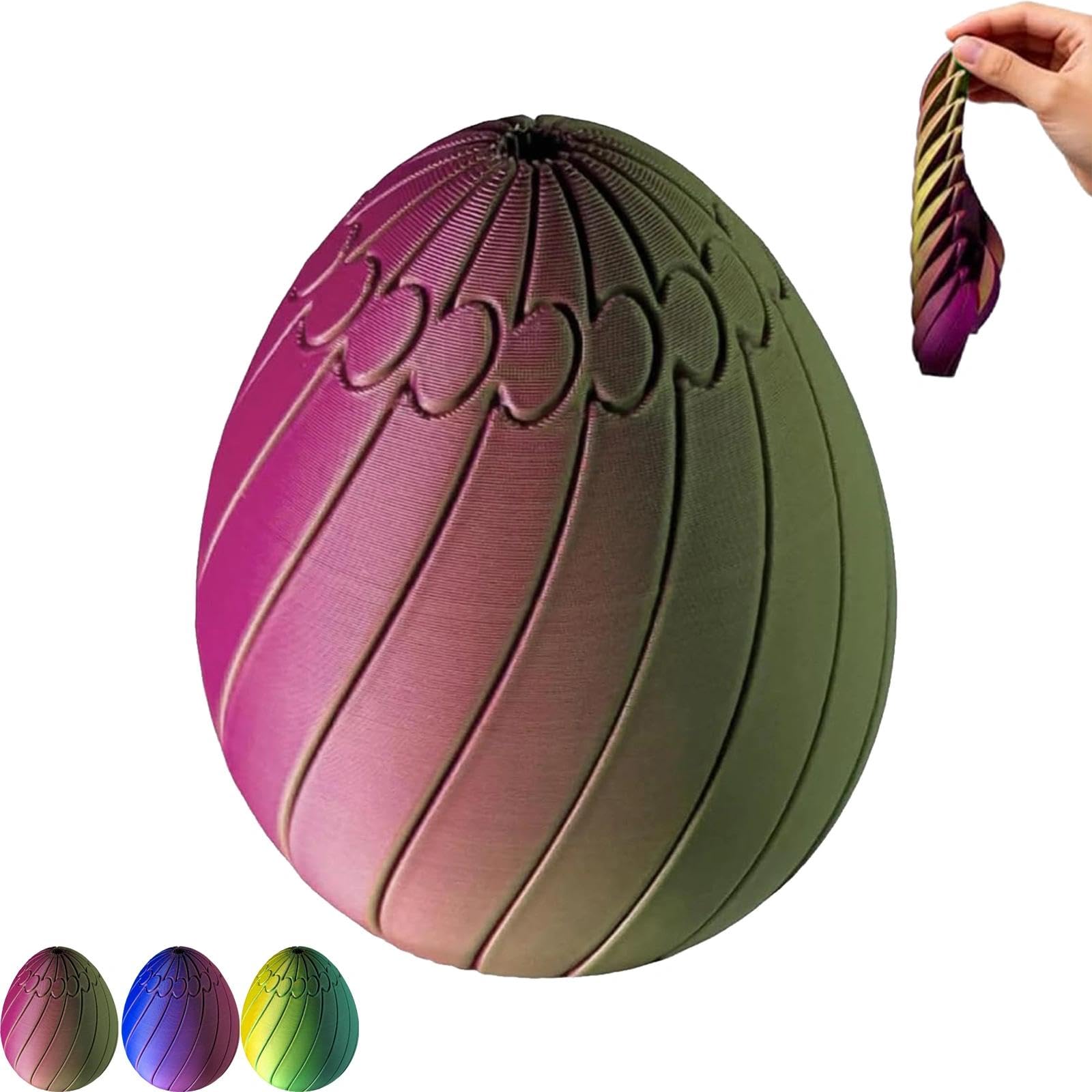 Twisty Fidget Egg, 3D Printed Slippery Egg Fidget Toy, Rotating Puzzle Toy For Stress Relief,Sensation Stress Relief Balls For Anxiety, Twistable Desk Relaxation(b)