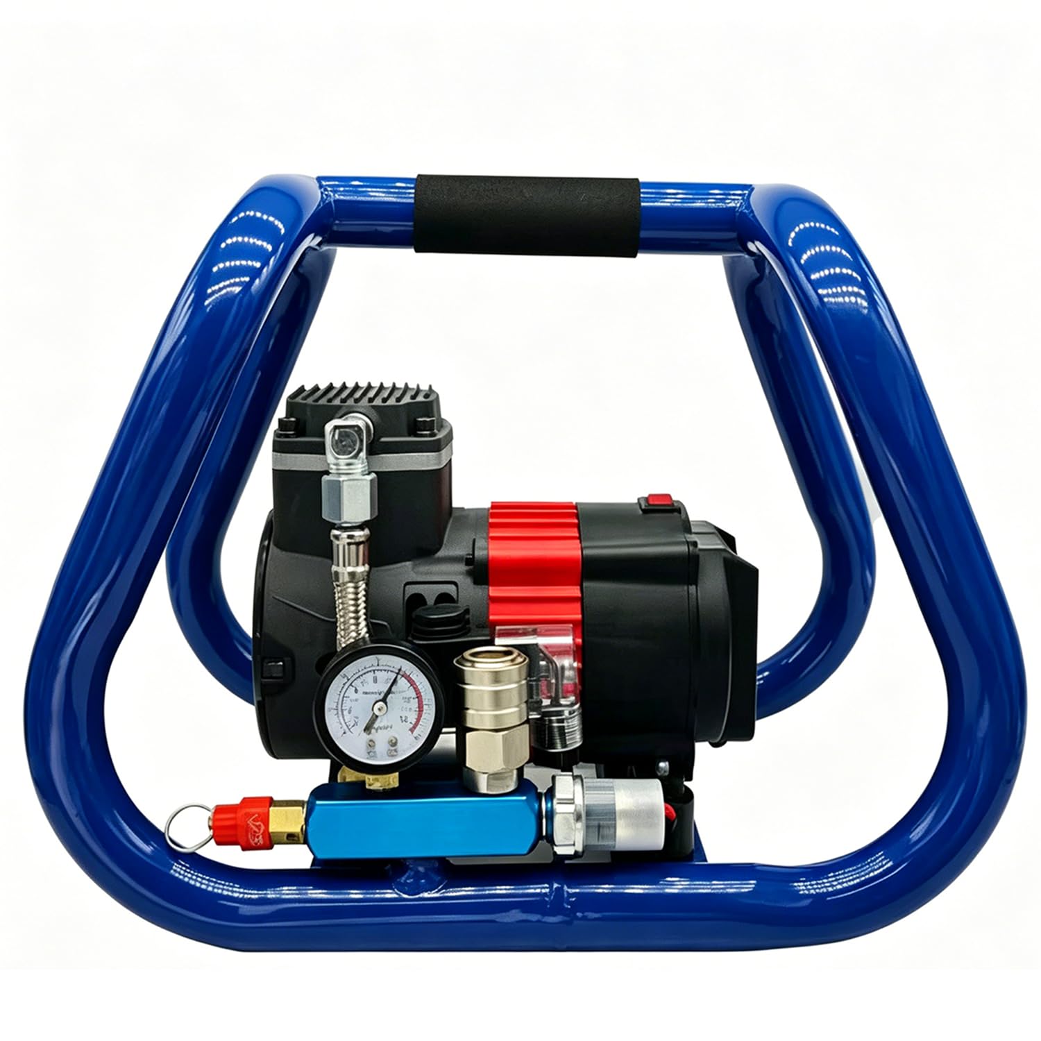 Akku Kompressor Druckluftkompressor für Makita 18V Akku,3L 8bar Tragbarer Geräuscharmer Luftkompressor für Reifenbefüllung,Autoaufbereitung,Autoreparatur,Industriereinigung(3/8" Gewindeanschluss)