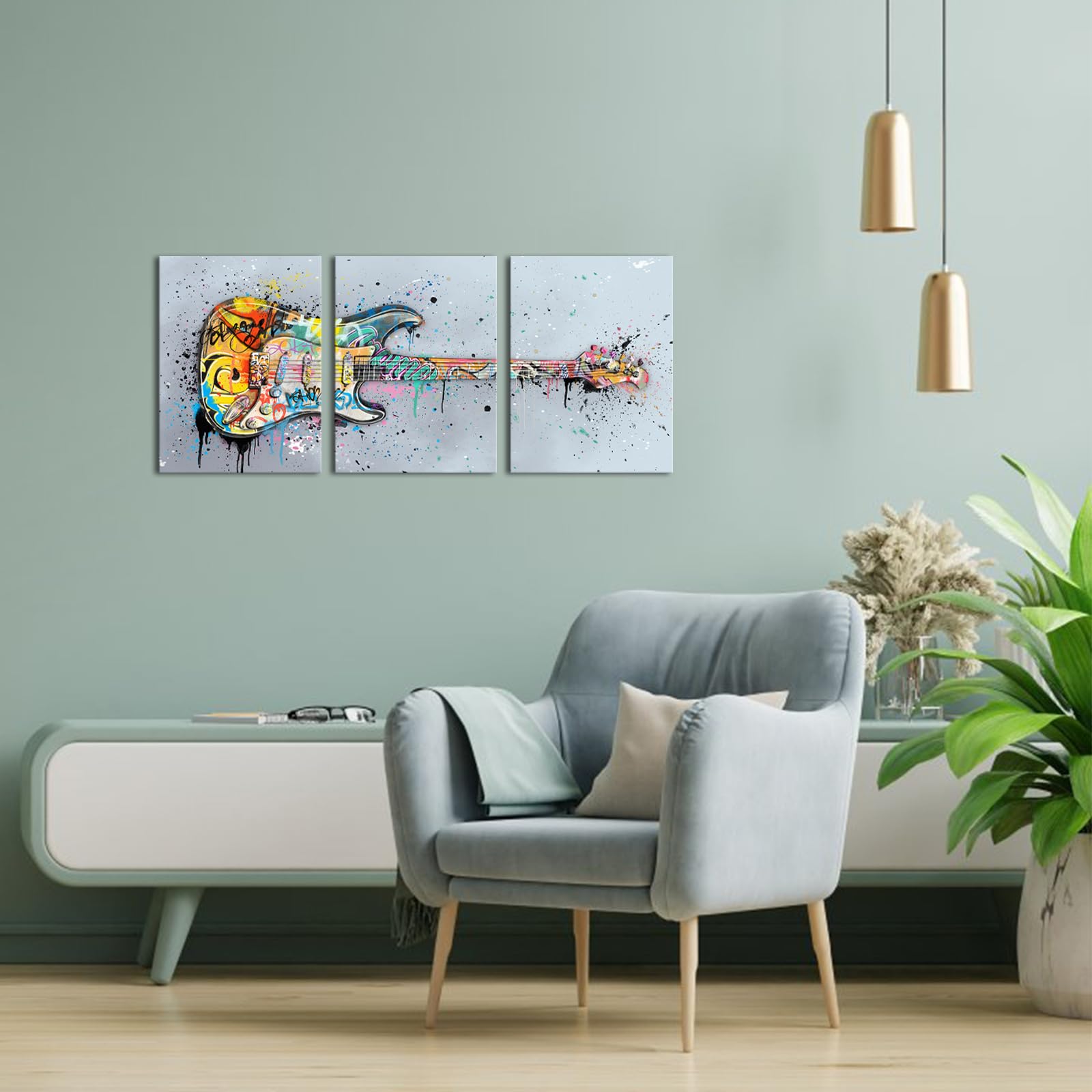 Gitarren-Leinwanddruck 30,5 X – Musik-Wandkunst Für Wohnzimmer, Küche & Mehr