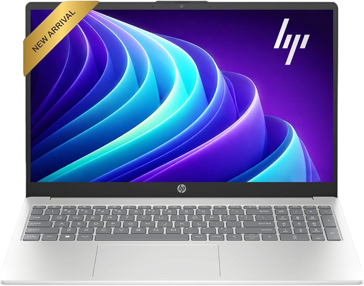 Nuevo ordenador portátil de 15,6 pulgadas, edición 2026, CPU Intel de alto rendimiento de 4 núcleos N100, SSD de 128 GB, Copilot AI, Windows 11 Pro con Office 365 para la Web, sin ratón