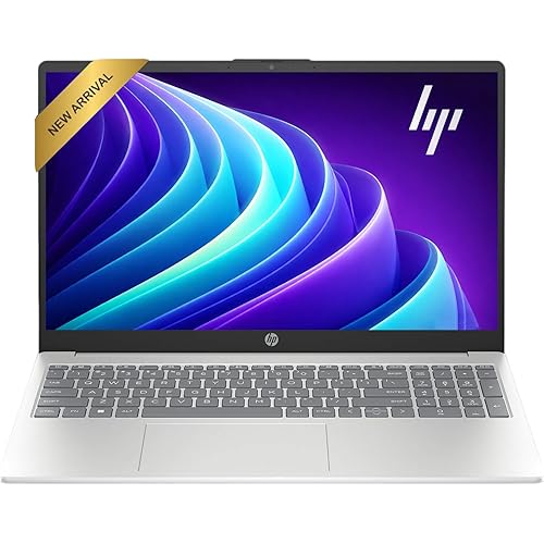 HP New 15.6 inch Laptop Computer, 2026 Edition, Intel High-Performance 4 cores N100 CPU, 128GB SSD, Copilot AI, Windows 11 Pro with Office 365 for The Web, no Mouse