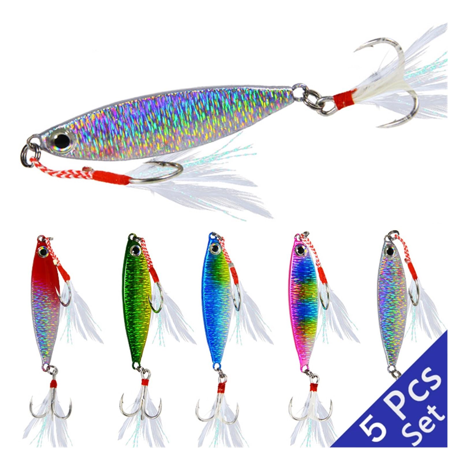 Leurres de pêche, 3D Eyes Soft Fishing Lure , 5 pièces/lot 7g 10g 15g 20g 30g appâts en métal moulé Spinner leurres de pêche gabarits pêche à la truite matériel dur poisson gabarits ensemble appât(Gre