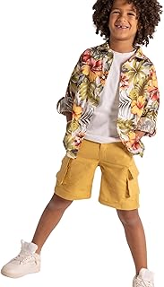 شورت فضفاض مناسب للأولاد من جودي ميني، أصفر