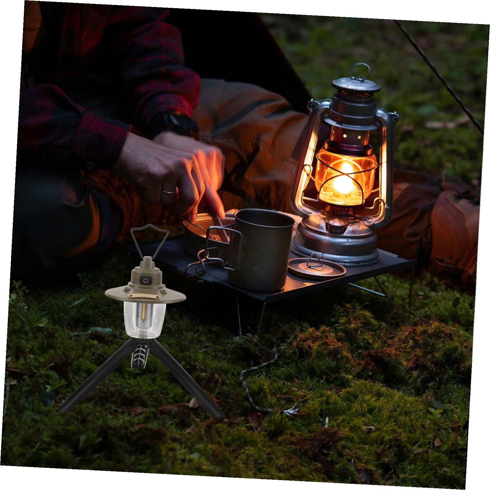 Lanterna da Campeggio Retrò LED Ricaricabile 1200mah Bianca
