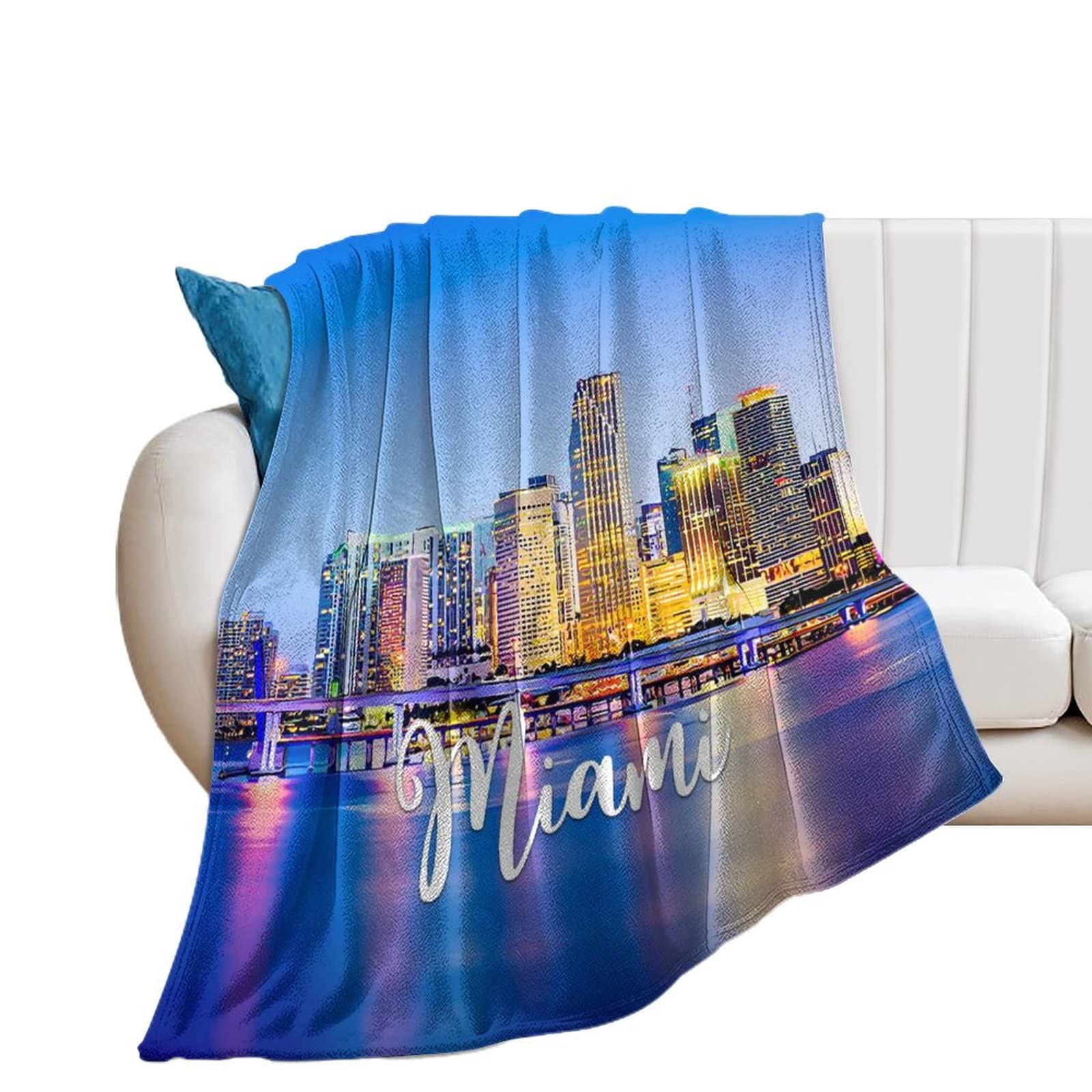 Jeté de lit Miami en microfibre chaude et flanelle haute densité