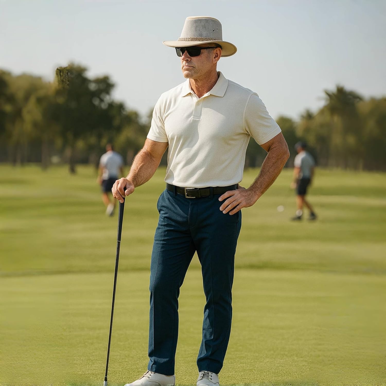 Mesh Safari Hat for Men Aussie Hats Golf Soaker Hats Summer Wide Brim Outback Hat Fishing Hat - Image 3