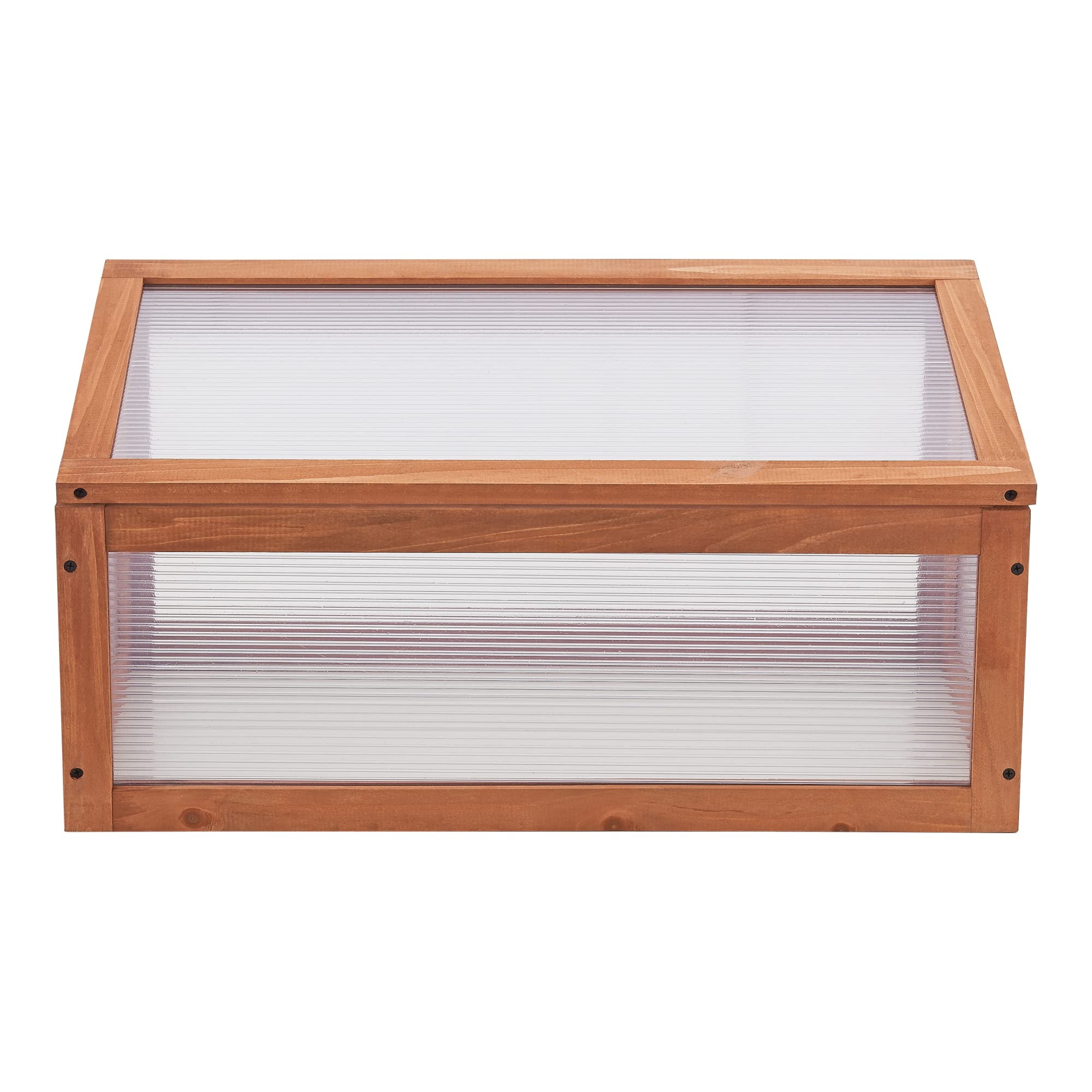 casa.pro Frühbeetaufsatz Laarbeek Mini Gewächshaus Garten Outdoor Frühbeetkasten mit Deckel 60 x 30 x 30 cm offener Boden Hohlkammerplatten wetterfest