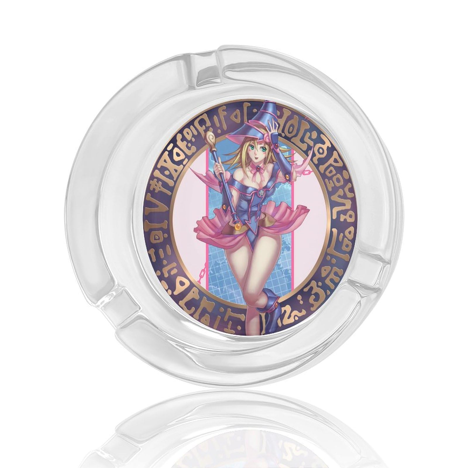 【即納】ハンドメイド 遊戯王 ブラックマジシャンガール 灰皿 Amazon.co.jp: ガラス灰皿 イラスト 公式 ブラック マジシャン ガール