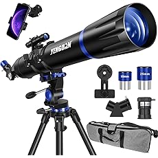 Telescope,100mm Aperture 900mm FL w/Star-Finding System for iOS/Android, Metal AZ w/high-Precision Adjustment, Telescope for Adults high Powered, Ideal for Astronomy Enthusiasts/Beginners/Kids,White