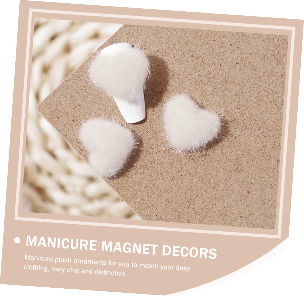 Didiseaon Nail Art Decorations 15pcs Plush Love Jewelry for Diy Fingernail Decals Manicure Charms