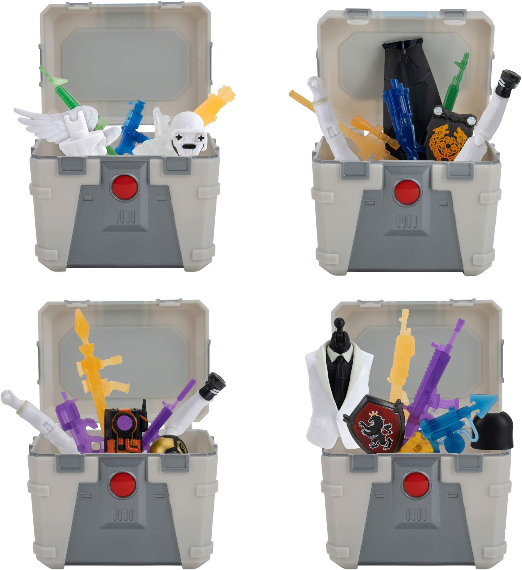 Ghost Henchman Chest Collectible Accessory Set Bundle- Includes 4 Ghost Style Henchman Chests, 8 Back Bling, 12 Translucent Weapons, 8 Ghost Henchman Figure Pieces- More Styles Dropping Soon