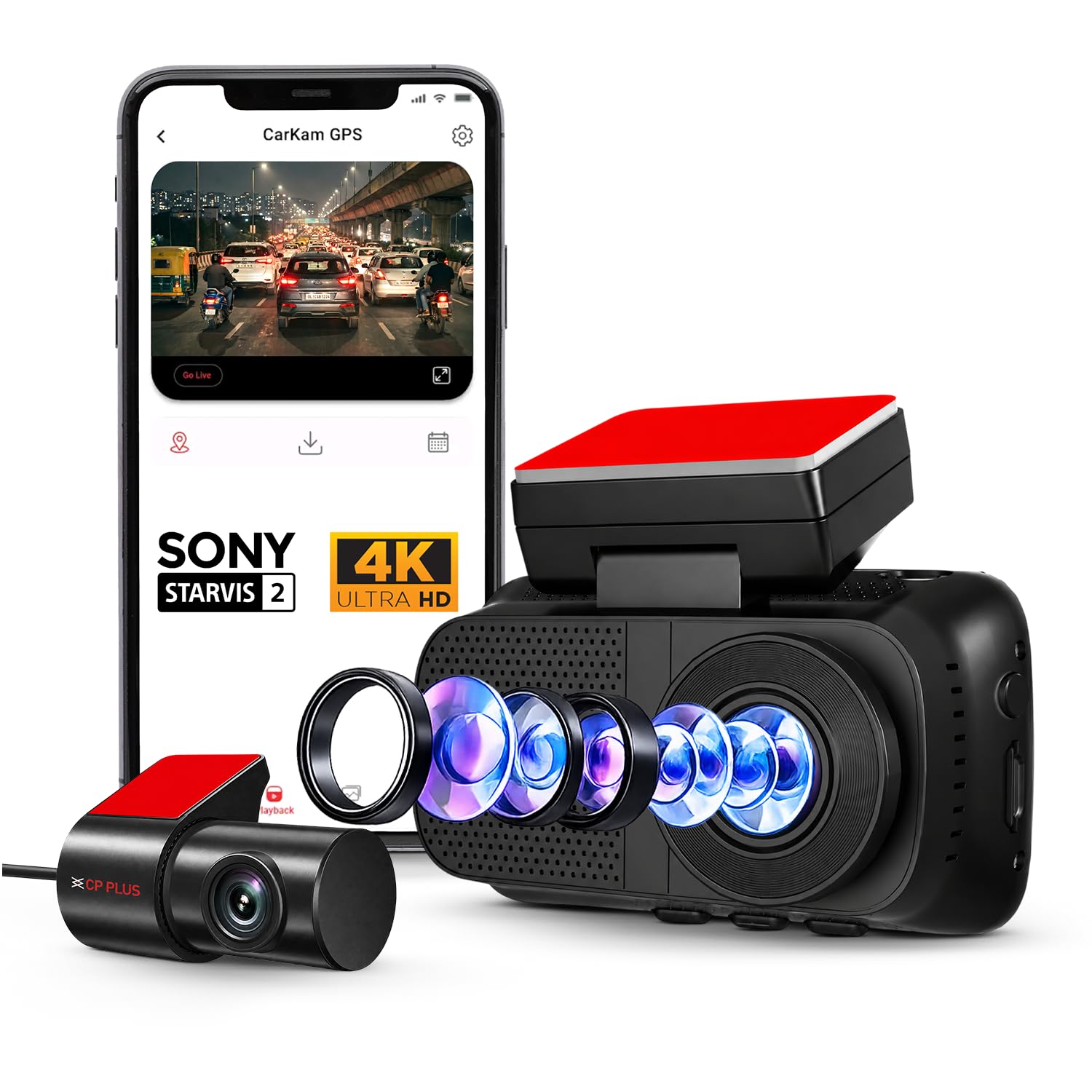 CP PLUS Dash Cam for Car CP-F89B | 4K 8MP Dual Dashcam for Car with Rear Camera | Sony STARVIS 2 | GPS | WiFi Dashcam | G-Sensor | 24/7 Parking Monitoring | Supports 1TB SD Card-image-42
