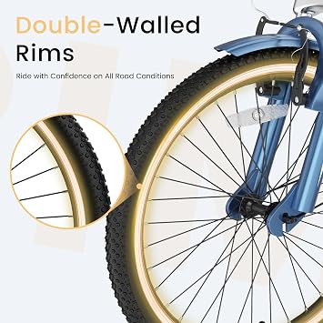 Adult Folding Tricycle, 7-Speed 3-Wheel Cruiser Bike with Low Step-Through Frame, Large Rear Basket, Adjustable Seat, 20/24/26 Inch Options