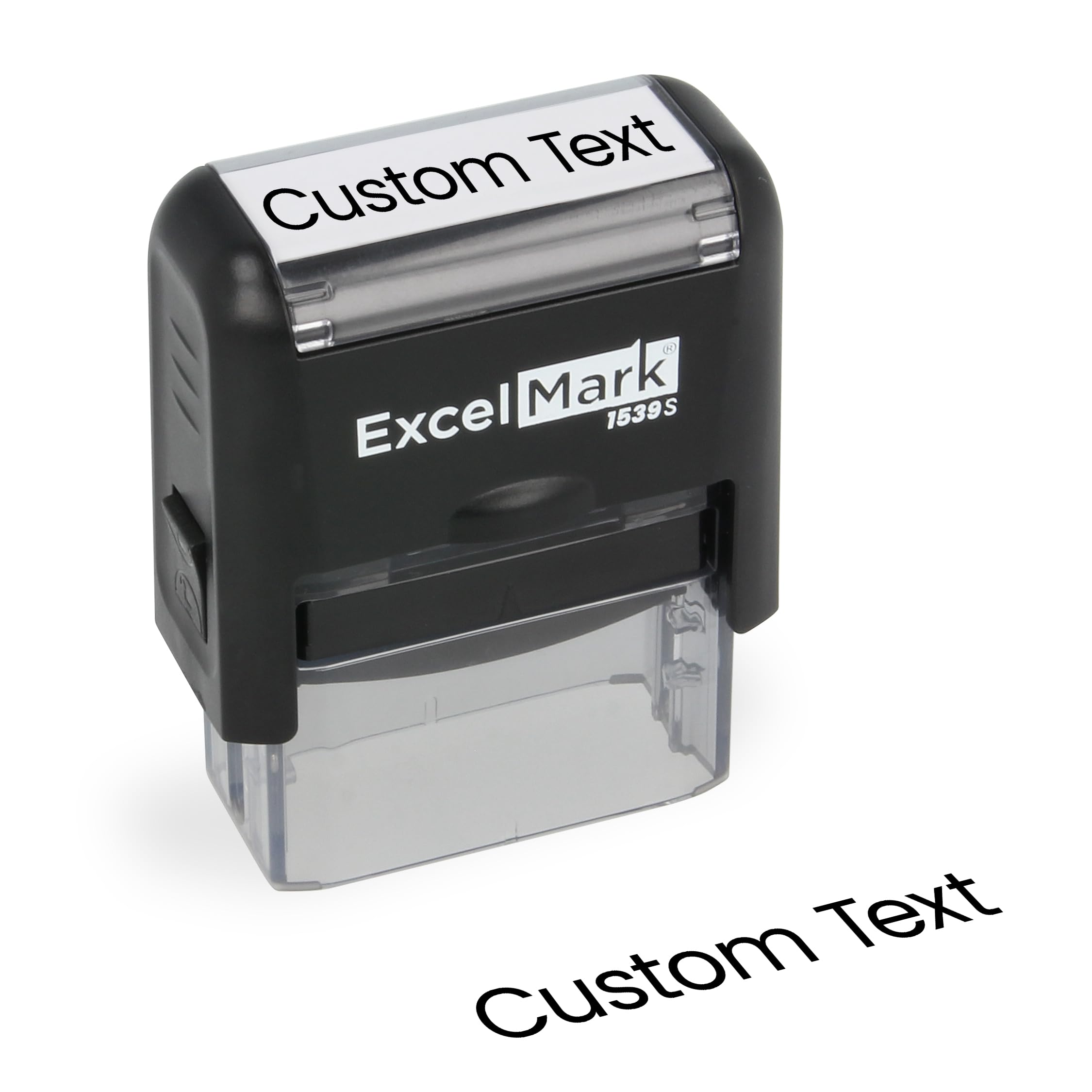 ExcelMark Custom Rubber Stamp – Clean & Easy Stamping – Personalized Self-Inking Stamp (Small)