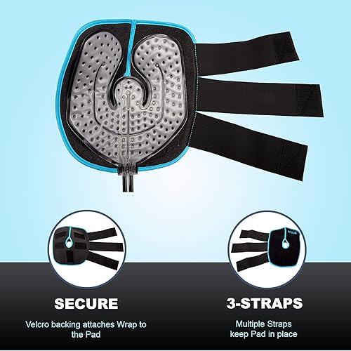 Miniatura 9 de Kit de terapia de agua fría circulante Gen 2 – Máquina de hielo con almohadilla universal de 3 correas y 4 cubos fríos (kit de limpieza de hielo