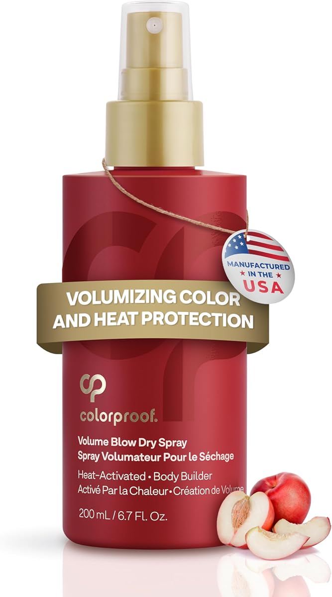 Colorproof Volumizing Heat Protection Spray For Hair 6.7 Fl Oz | Blow Dry Primer & Hair Heat Protectant Spray For Fine & Thin Hair With White Nectarine Scent | Vegan, Paraben-Free & Color-Safe Formula