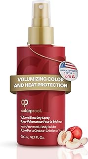 Colorproof Volume Blow Dry Spray Primer 6.7 Fl. Oz. Volumizing Heat Protection Spray for Hair, White Nectarine Scent