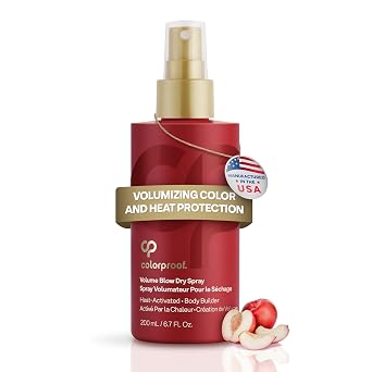 Colorproof Volumizing Heat Protection Spray For Hair 6.7 Fl Oz | Blow Dry Primer & Hair Heat Protectant Spray For Fine & Thin Hair With White Nectarine Scent | Vegan, Paraben-Free & Color-Safe Formula
