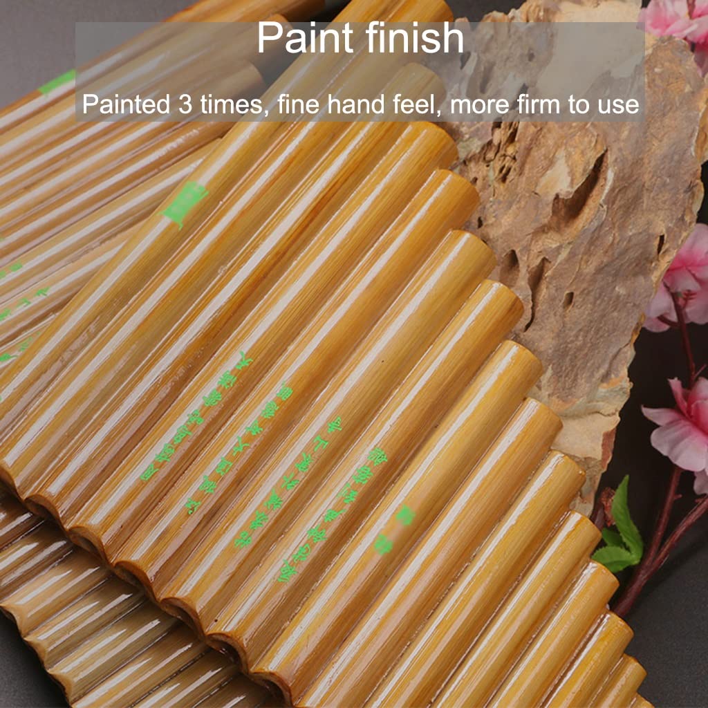 Flauto di Pan Professionale Flauto di Pan A Canne 15-22 per Esecuzioni Professionali, Pan Flute Dritto di bambù Amaro, Strumento Musicale Tradizionale Cinese (Color : 15 Tubes, Size : G Key)