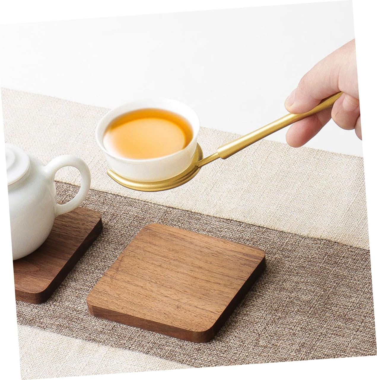 Tea Set Including Strainer Scoops Bottle Clip 4-piece Stainless Steel Tea Ceremony Accessories