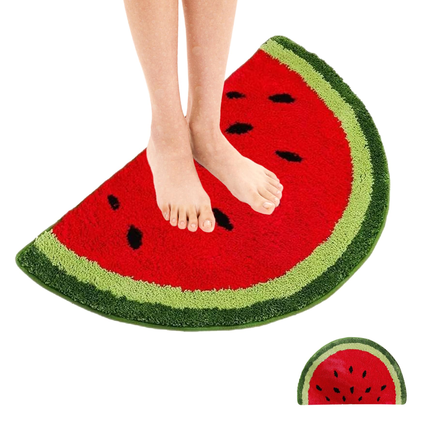 Tapis pastèque mignon pour sol de salle de bain moderne
