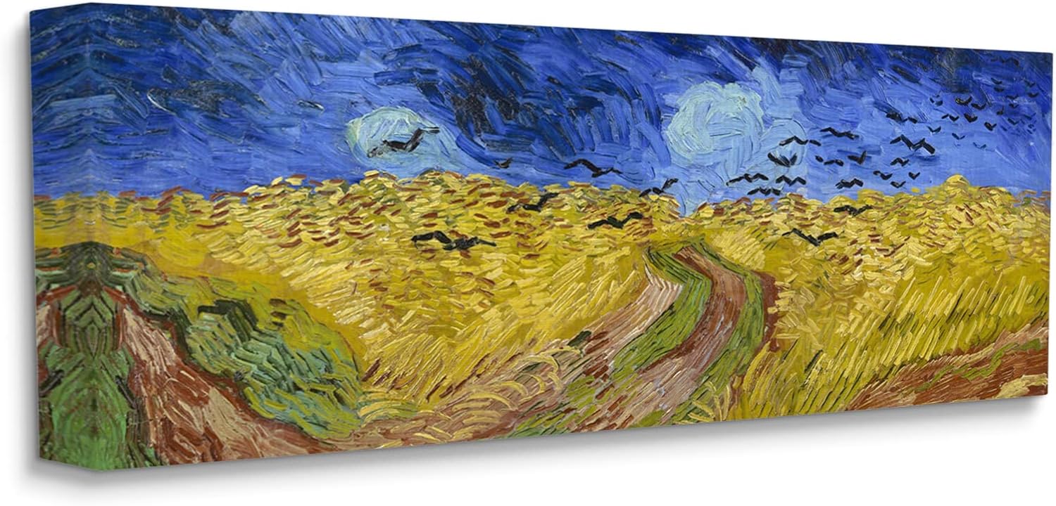 Stupell Industries Wheatfield with Crows Vincent van Gogh Classic Painting Canvas Wall Art, Design By one1000paintings