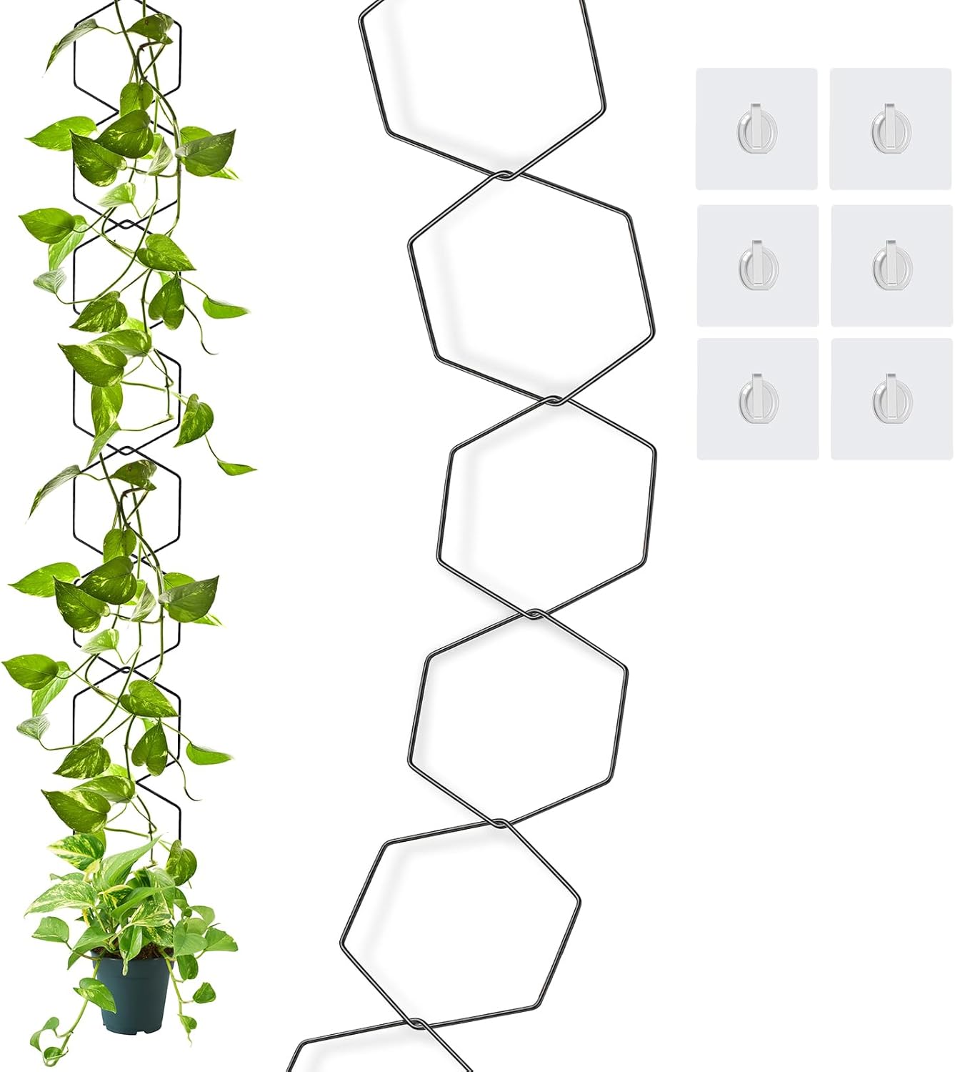 Plant Trellis Indoor, 18pcs Chain Trellis for Climbing Plants Indoor, Plant Climbing Trellis for Potted Plants, Monstera, Pothos