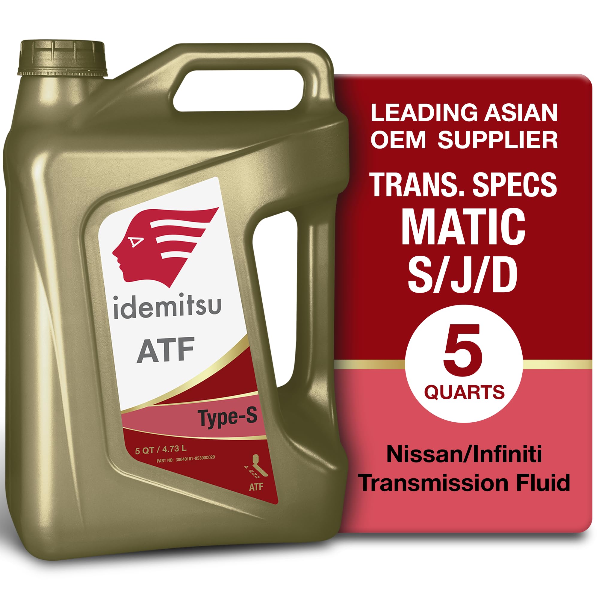 Idemitsu ATF Type S Automatic Transmission Fluid (Matic J, Matic D) - 5 Quart -30040101-95300C020