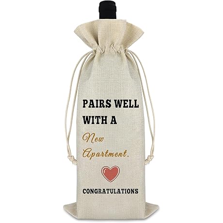 First Home Housewarming Wine Wrap Bag: Perfect New Apartment Gift