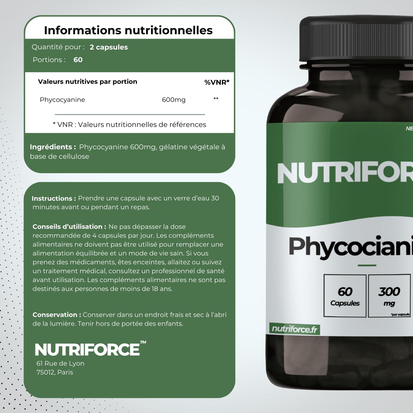Phycocyanine pure - Complément alimentaire naturel