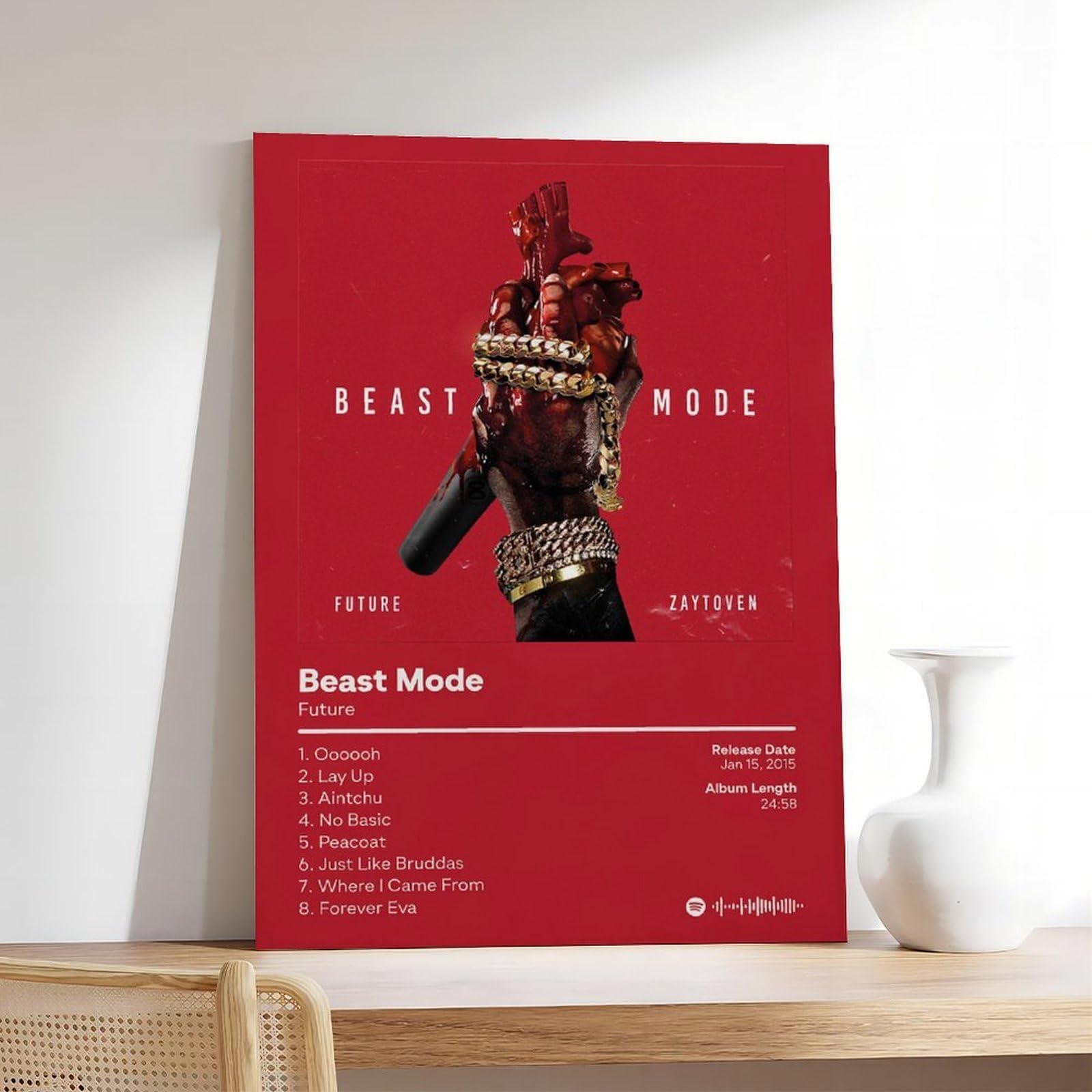 PUOGRD Future - Beast Mode - Poster dell'album Hip Hop - Poster personalizzato su tela per la decorazione della casa regalo