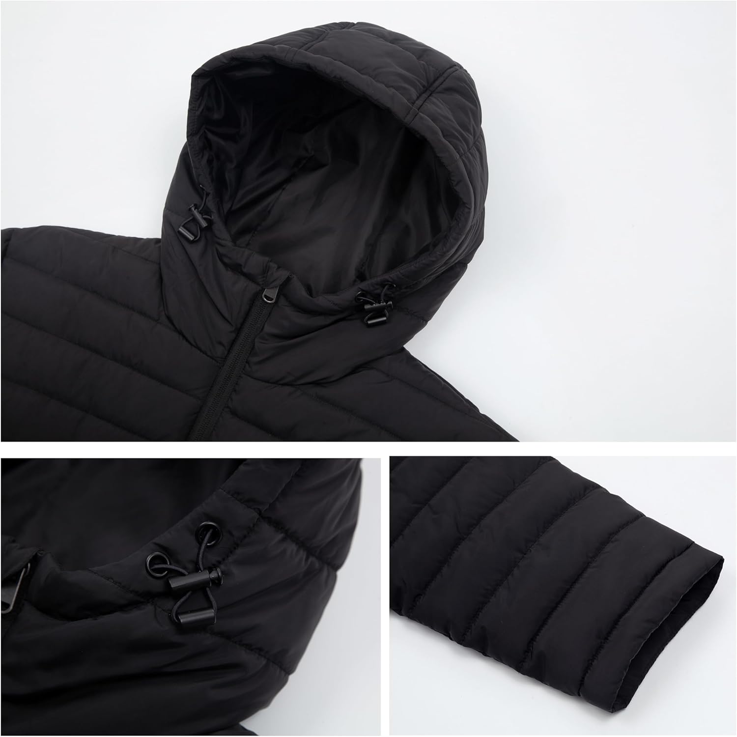 Rokka&Rolla Men's Lightweight Water-Resistant Quilted Puffer Jacket - Image 5