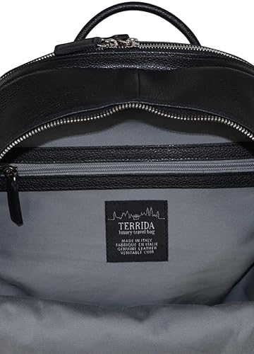 Miniatura 3 de Leather Backpack Sports Rucksack Bag  Handmade to Order in Italy, Soft Pebble-Grain Waterproof Leather  Travel Bag Elegant Classic Sporty Baseball