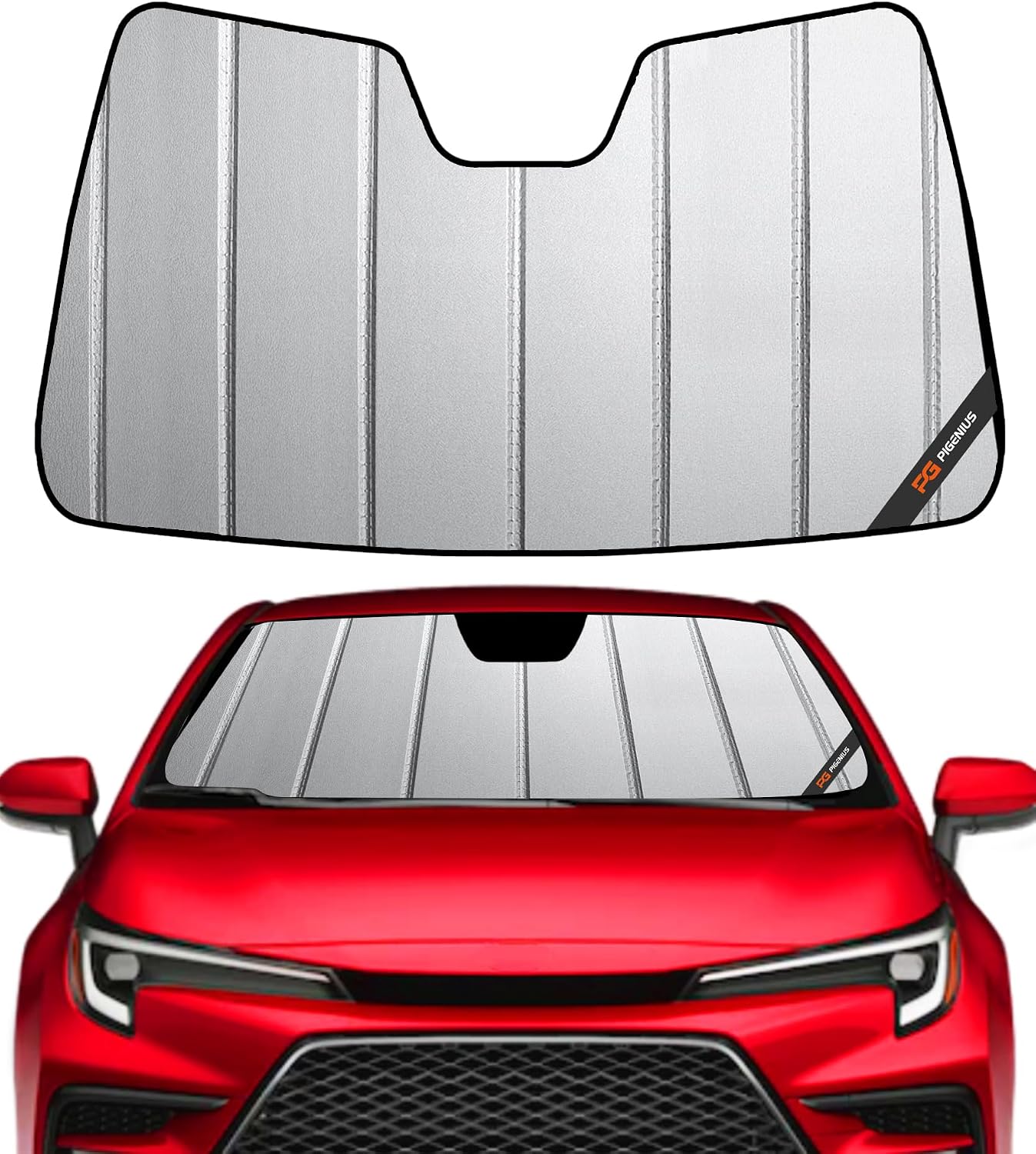Pigenius Windshield Sunshade for Toyota Corolla Hatchback 2019-2026, Corolla Sedan 2020-2026, GR Corolla 2023-2026- Safeguard