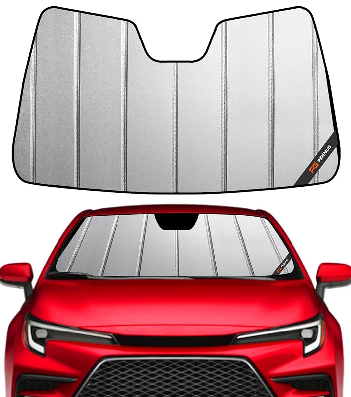 Protetor solar para para-brisa Pigenius para Toyota Corolla Hatchback, Sedan e GR Corolla, dobrável, cinza, SS423-C
