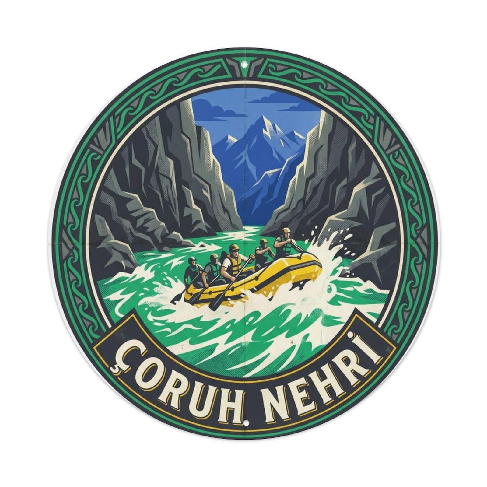 Yusufeli Rafting Coruh River Adventure Turkey Metal Tin Sign