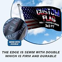 Vista 4 de Bandera personalizada de 3 x 5 pies, impresión de doble cara para exteriores, personaliza banderas, diseña tu propia foto, logotipo, imagen, texto