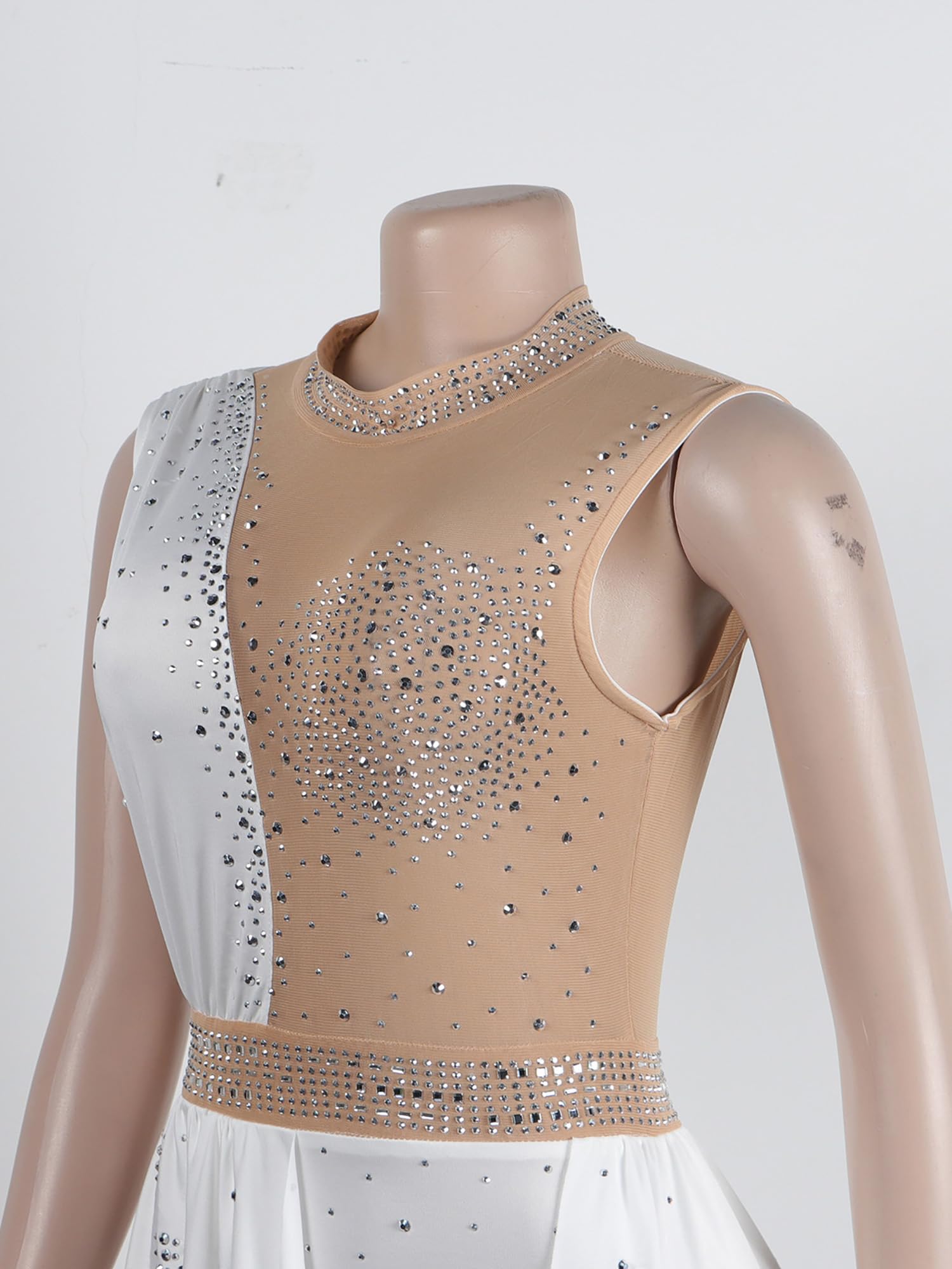 Aislor Femme Sans Manches Combinaisons Pour Fête Boîte Nuit Shorts Ajustés En Mesh Avec Paillettes Tenue Nuit Sans Manches Été