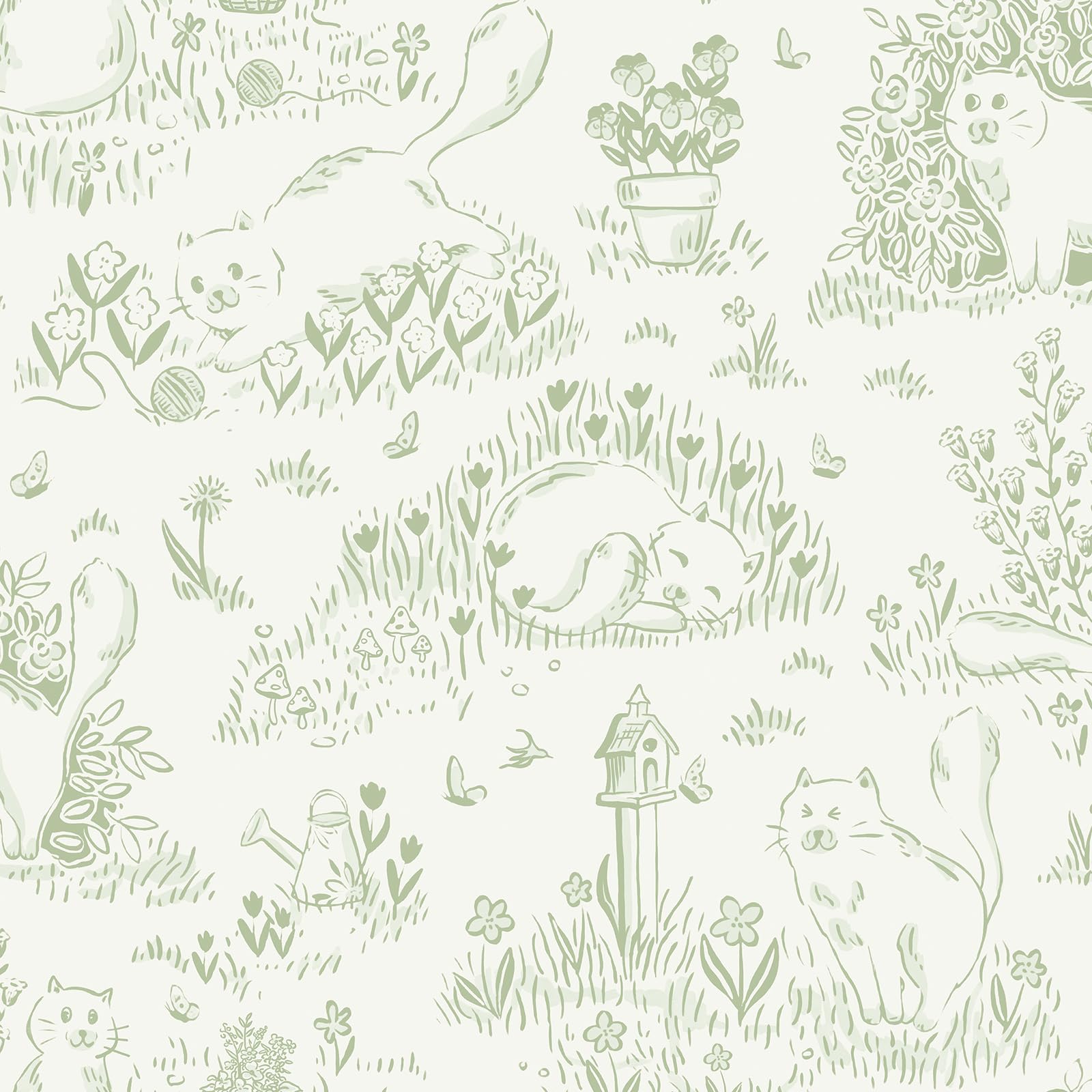 Yomshi Klebefolie Möbel Katzen Briefkästen und Botanische Ta