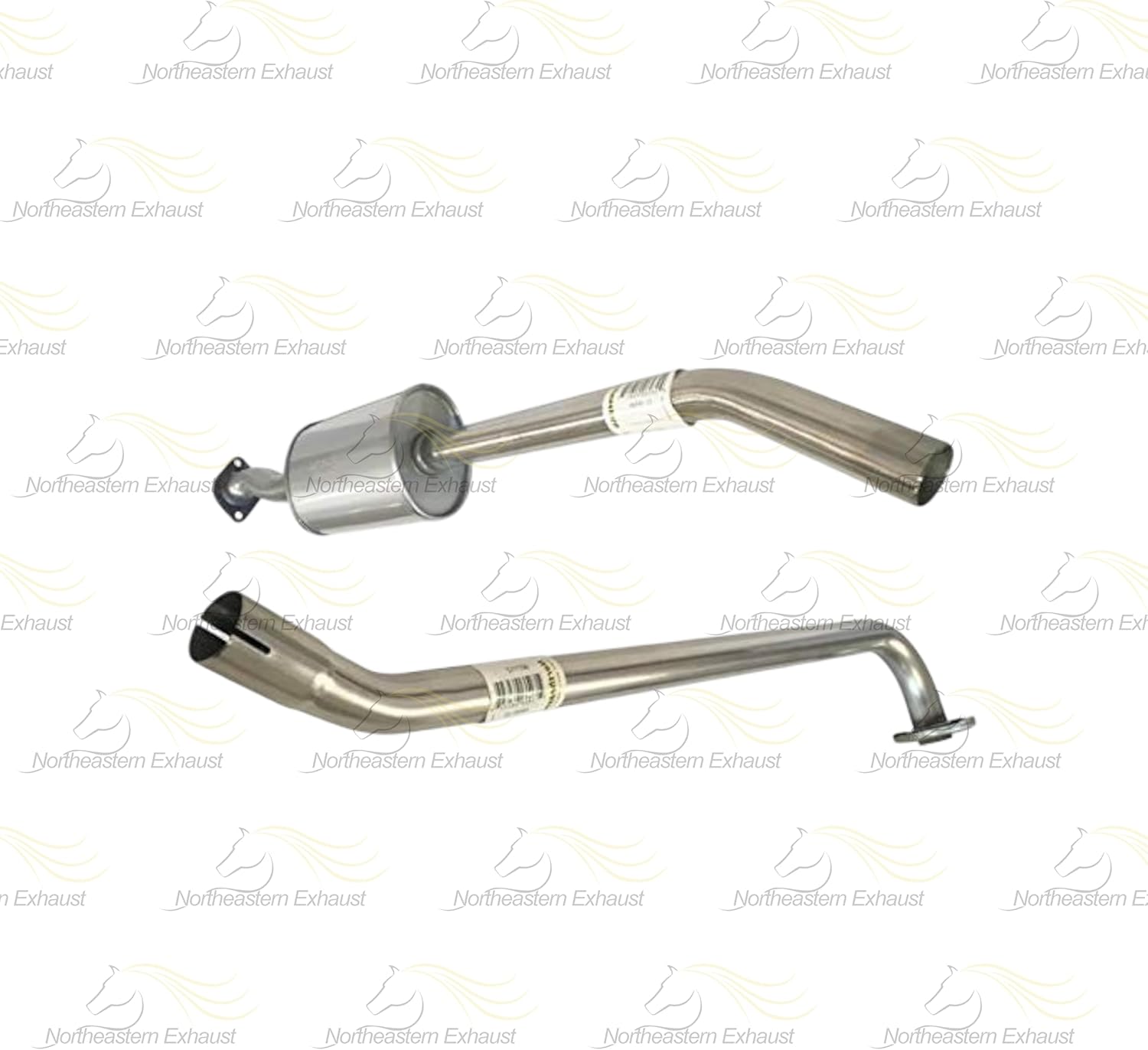 Northeastern Exhaust | Stainless Steel Exhaust Resonator Pipe Compatible for 1996-1997 GEO Prizm 1.6L | Free Clamp, Gaskets and Bolts & Nuts Included | Automotive Replacement Part